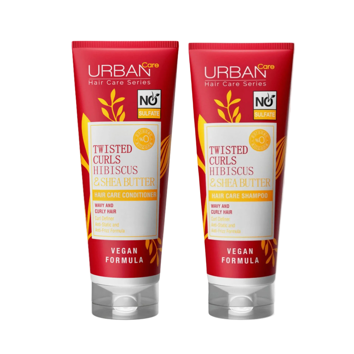 URBAN CARE - Duo Shampoo et Conditioner Twisted Curls Hibiscus & Shea butter - 2x250ml