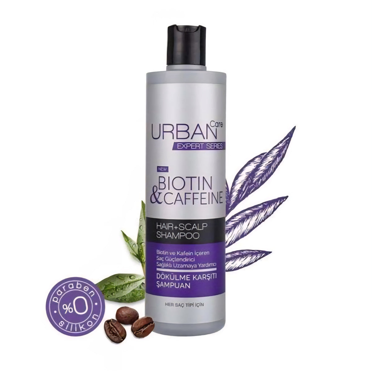 URBAN CARE - Shampoo Biotin et Caffeine, Hair + Scalp Shampoo - 350ml
