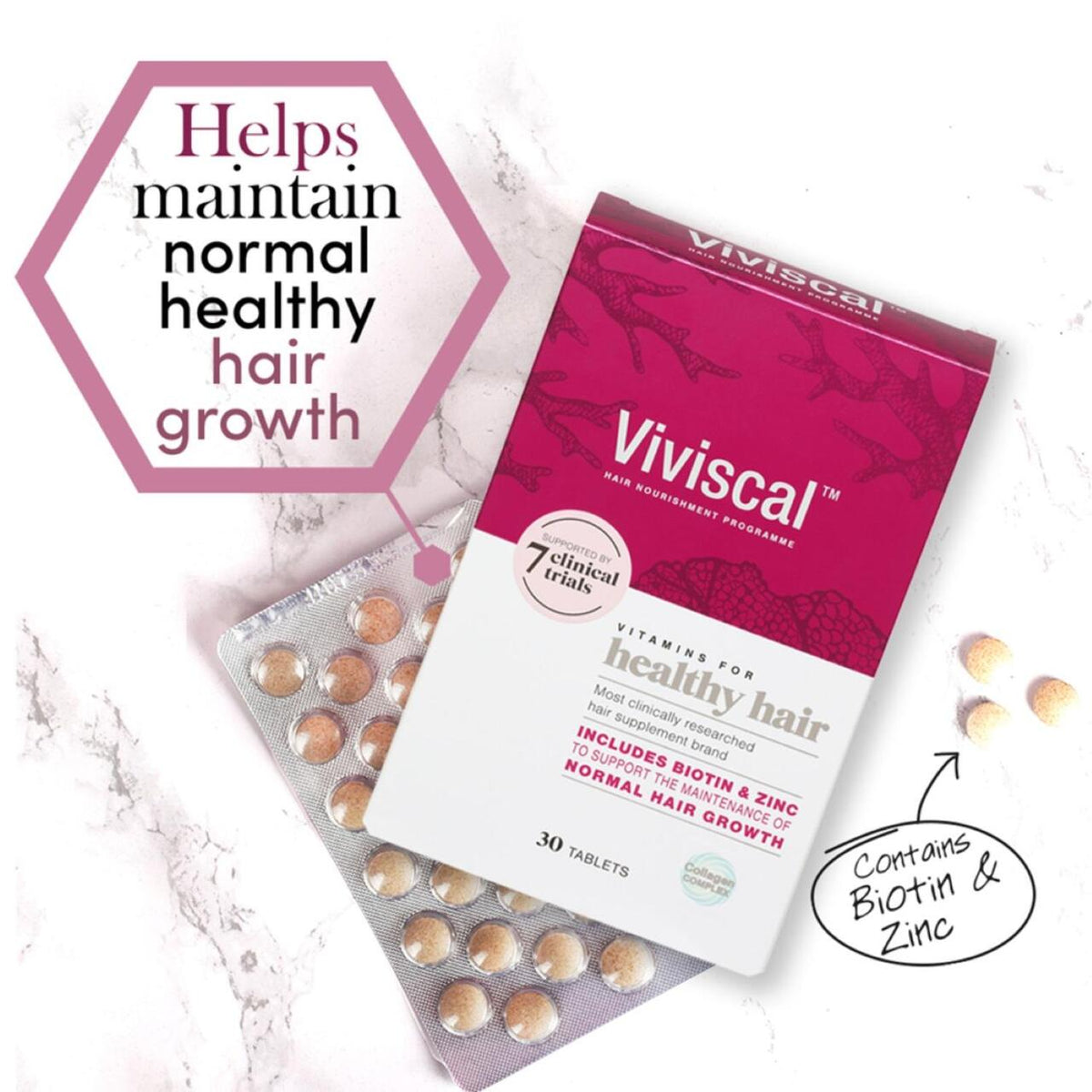 VIVISCAL - Promotes Existing Hair Growth ( 30 tablettes )
